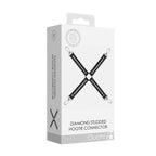 Ouch Diamond Studded Hogtie Connector|Detail View|"diamond detail feature-detail view adult toys direct"|