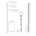 Ouch Urethral Sounding Steel Dilator With Ring|Side View|"dilator detail-side view adult toys direct"|