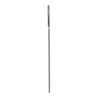 Ouch Urethral Sounding Stainless Steel Bumpy Dilator|Front View|"textured steel dilator-front view adult toys direct"|