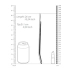 Ouch Urethral Sounding Stainless Steel Smooth Dilator|Side View|"dilator detail-side view adult toys direct"|