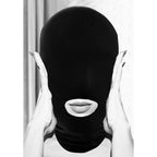 Ouch Submission Mask with Open Mouth|Side View|"mouth detail-side view adult toys direct"|