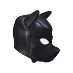 Neoprene Puppy Mask Puppy Play|Side View|"mask detail-side view adult toys direct"|