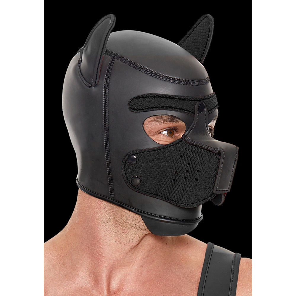 Neoprene Puppy Mask Puppy Play|Detail View|"puppy features-detail view adult toys direct"|