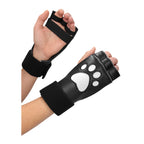 Neoprene Puppy Paw Gloves Puppy Play|Front View|"paw gloves-front view"|