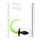 Glow-In-The-Dark-Puppy-Tail-Butt-Plug|Side View|"tail design-side view"