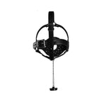 Open Mouth Gag Head Harness with Plug Stopper|Back View|"harness closure-back view adult toys direct"|
