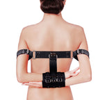 Complete Arm Restraints|Front View|"full arm restraint system-front view adult toys direct"|
