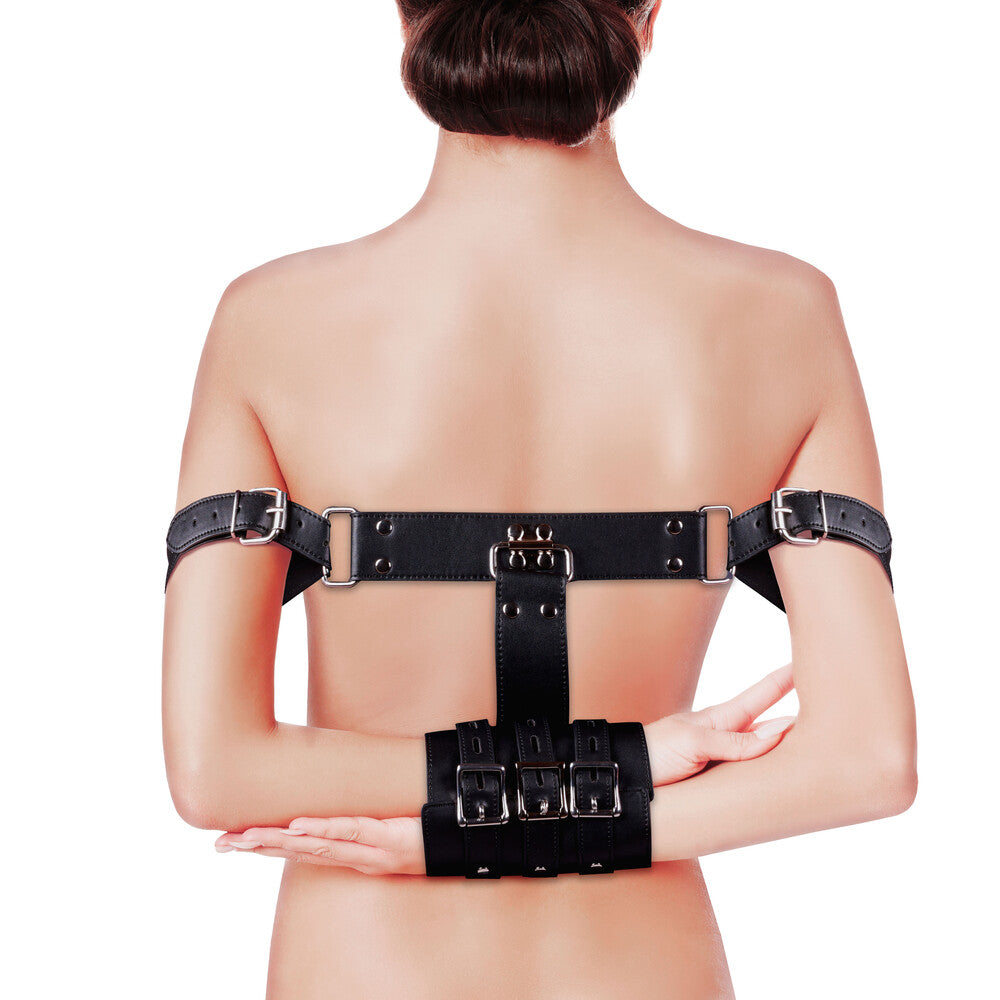 Complete Arm Restraints|Front View|"full arm restraint system-front view adult toys direct"|