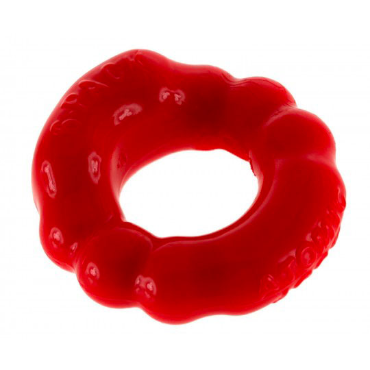 OxBalls Shockingly Superior Red Cock Ring|Front View|"superior design - front view"