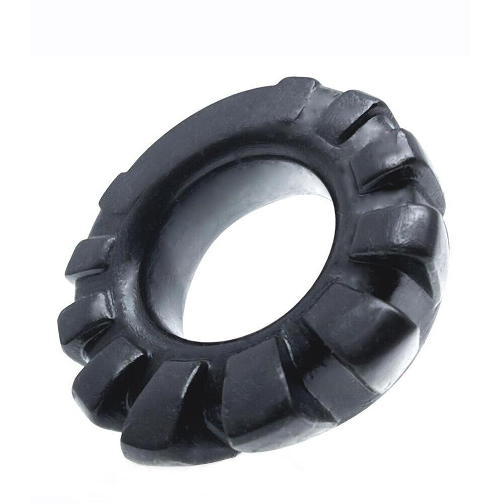 Oxballs Platinum Cock Lug Comfort Cock Ring|Side View|"lug detail - side view"