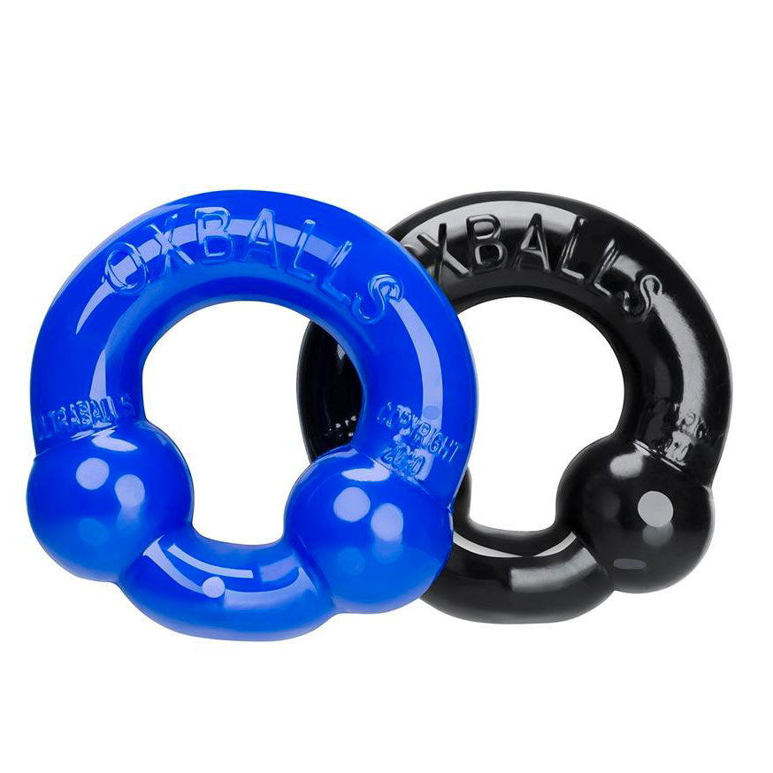 Oxballs Ultraballs 2 Piece Cock Ring Set|Front View|"ultraballs design - front view"