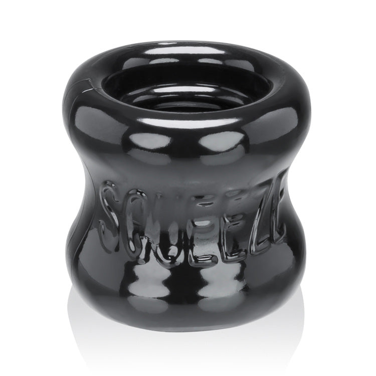 Oxballs Squeeze Ballstretcher Black|Front View|"silicone ball stretcher squeeze play black-front view adult toys direct"|