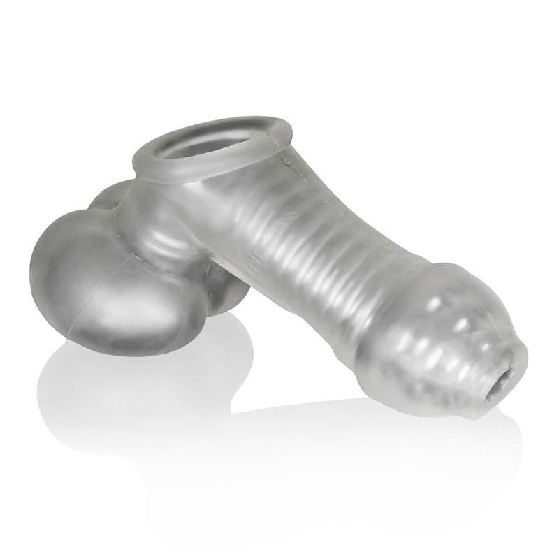 Oxballs Sackjack Wearable Jackoff Sheath Clear|Front View|"sheath design - front view"