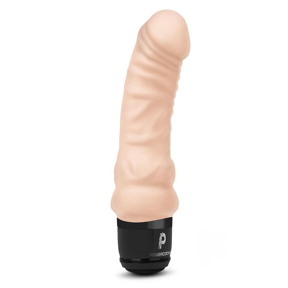 Power Cock 6 Inch Realistic Vibrator|Front View|"realistic design - front view"