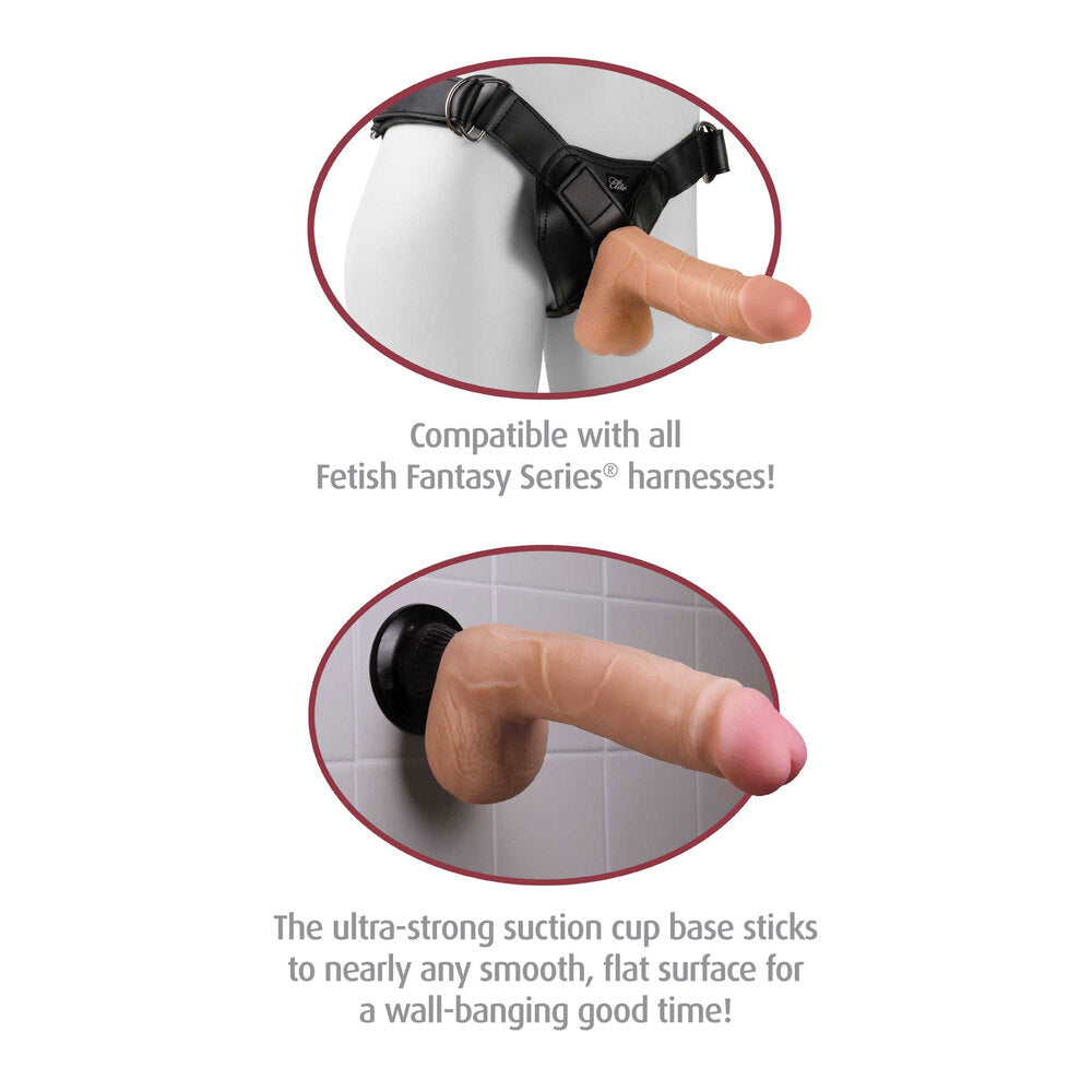 Real Feel Deluxe No 6 Flesh Penis Vibrator|Back View|"quality build - back view"