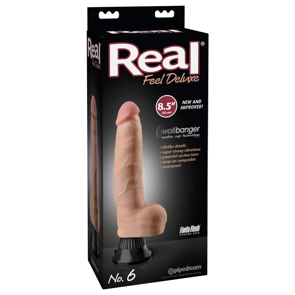 Real Feel Deluxe No 6 Flesh Penis Vibrator|Detail View|"surface detail - detail view"