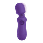 OMG Silicone Rechargeable Wand Purple | Side View | Side profile view