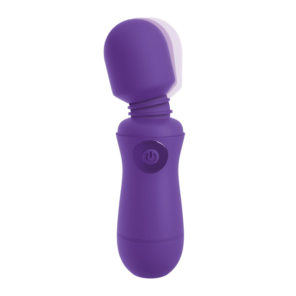 OMG Silicone Rechargeable Wand Purple | Side View | Side profile view