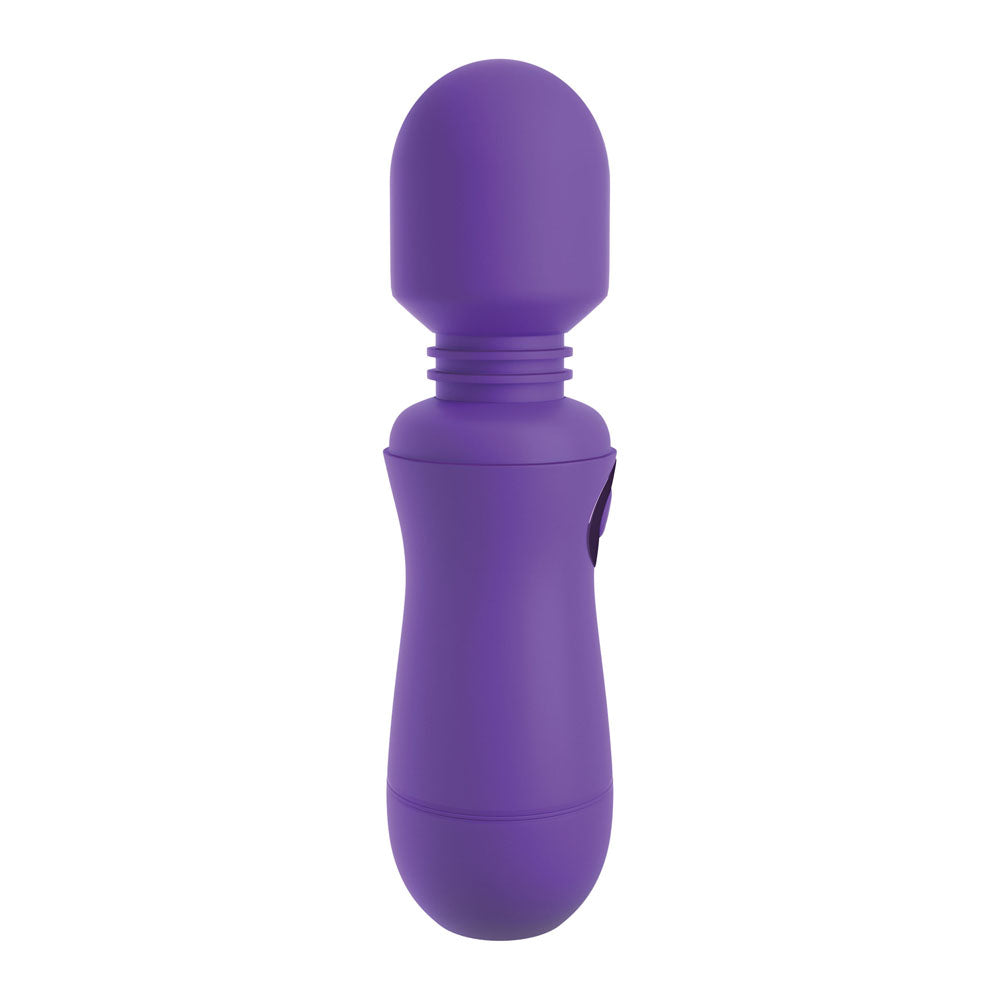 OMG Silicone Rechargeable Wand Purple | Detail View | Control interface close-up