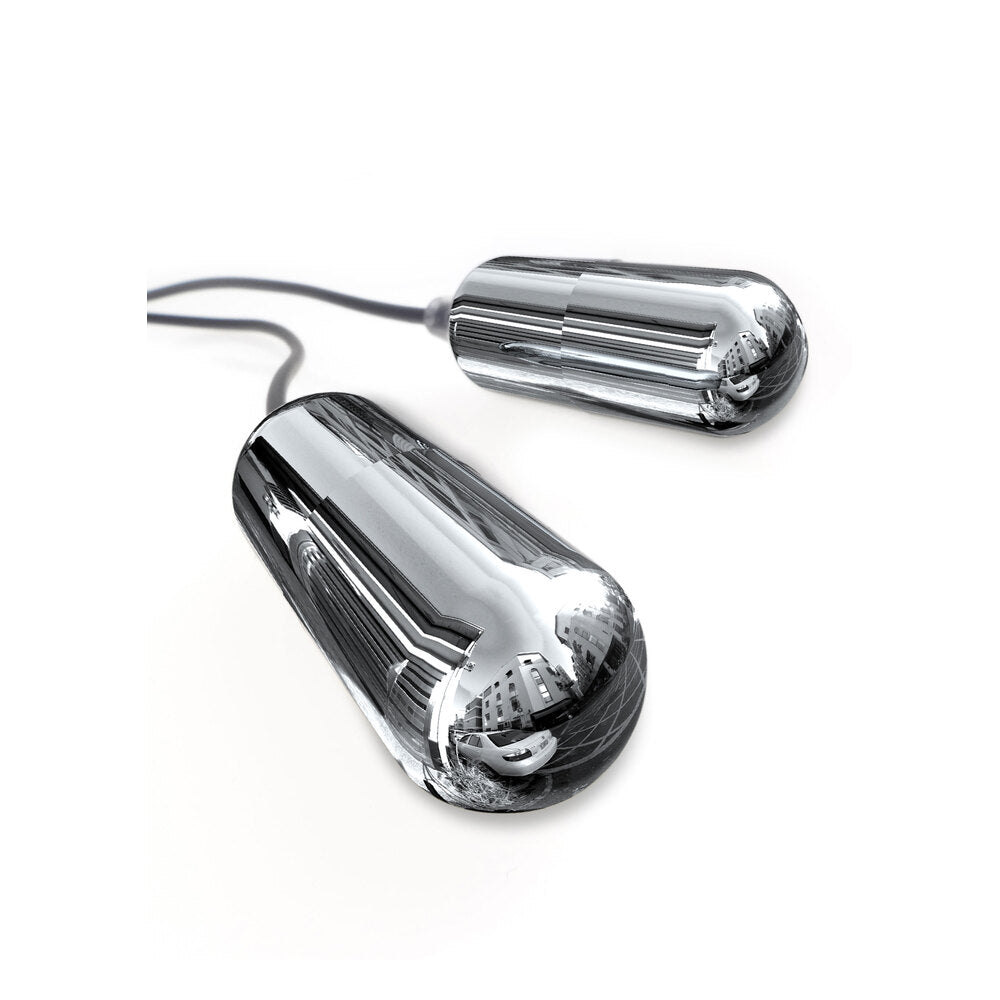 Pipedream Classix Dual Vibrating Ball Teaser|Side View|"teaser detail - side view"