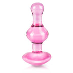Icicles-No-75-Pink-Heart-Glass-Butt-Plug|Detail View|"product features-detail view"