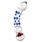 Icicles No. 18 Glass GSpot Dildo|Front View|"glass gspot dildo - front view"