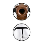 Fetish Fantasy Series 7 Inch Hollow Strap On Brown|Back View|"quality build - back view"