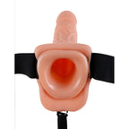 Fetish Fantasy Series 7 Inch Vibrating Hollow Strap On Flesh|Back View|"quality build - back view"