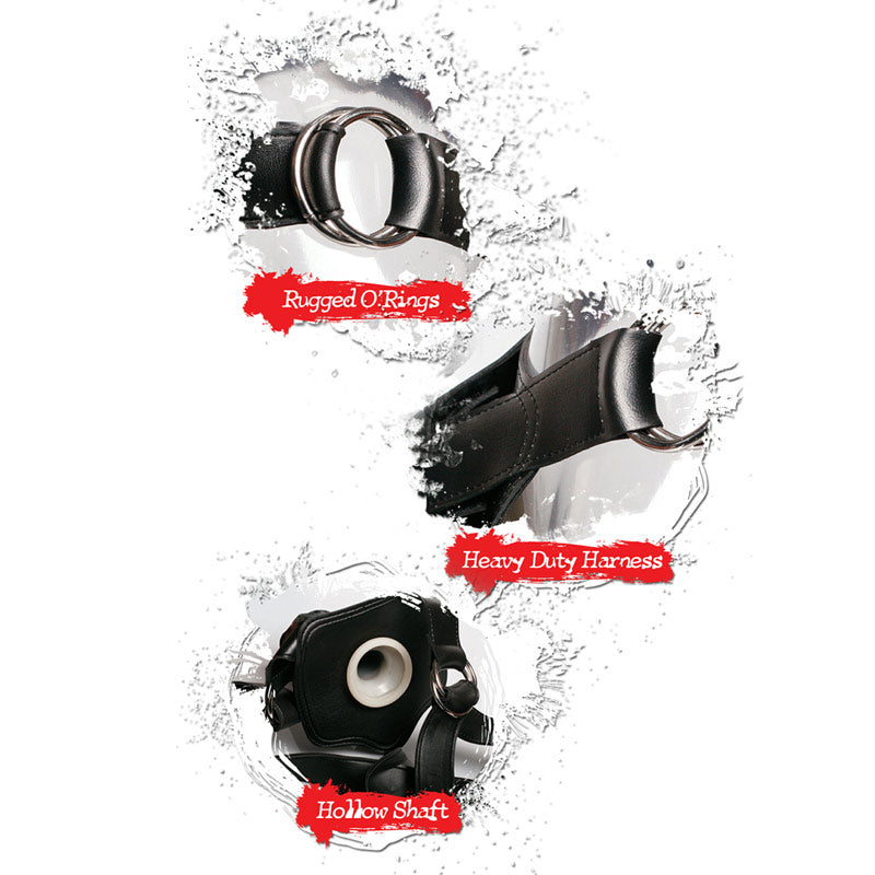 Fetish Fantasy Extreme Extreme Hollow Strap On Dildo Flesh|Side View|"hollow detail - side view"