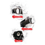 Fetish Fantasy Series Extreme Extreme Hollow StrapOn Black|Side View|"hollow detail - side view"