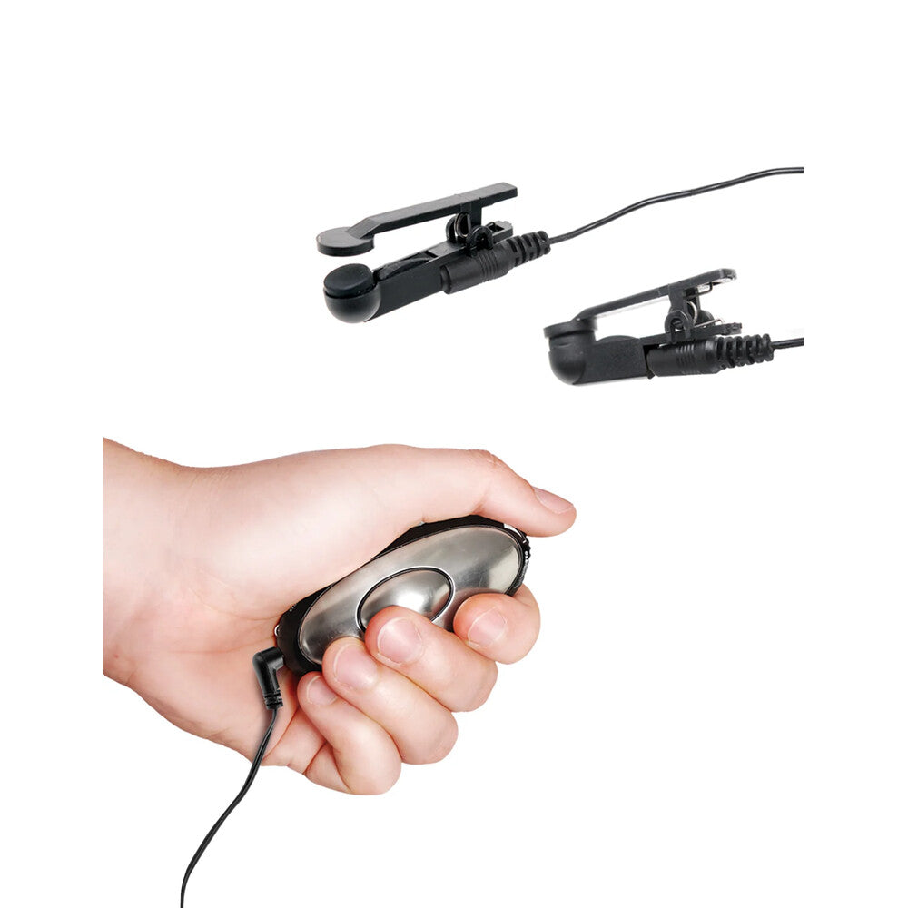 Fetish Fantasy Series Shock Therapy Nipple Clamps|Front View|"electro stimulation clamps-front view adult toys direct"|