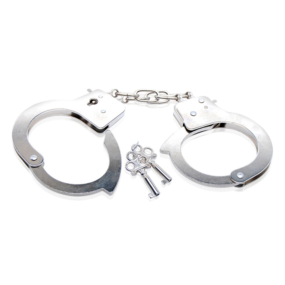 Fetish Fantasy Series Beginners Metal Cuffs|Front View|"starter metal restraints-front view adult toys direct"|