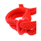Fetish Fantasy Series Silk Rope Love Cuffs|Side View|"rope detail-side view adult toys direct"|
