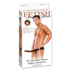 Fetish Fantasy Series 10 Inch Chocolate Dream Hollow StrapOn|Back View|"harness system-back view adult toys direct"|