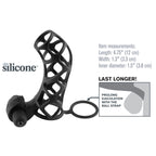 Fantasy Xtensions Silicone Extreme Power Vibrating Cock Cage|Side View|"power detail - side view"