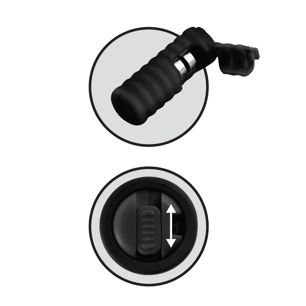 Fetish Fantasy Series Vibrating Silicone Nipple Lassos|Side View|"Premium pleasure device - side view"