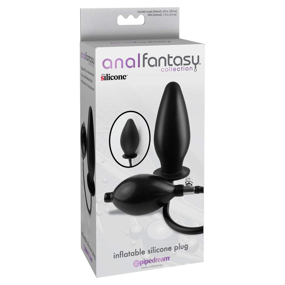 Anal-Fantasy-Inflatable-Silicone-Plug|Side View|"ergonomic design-side view"