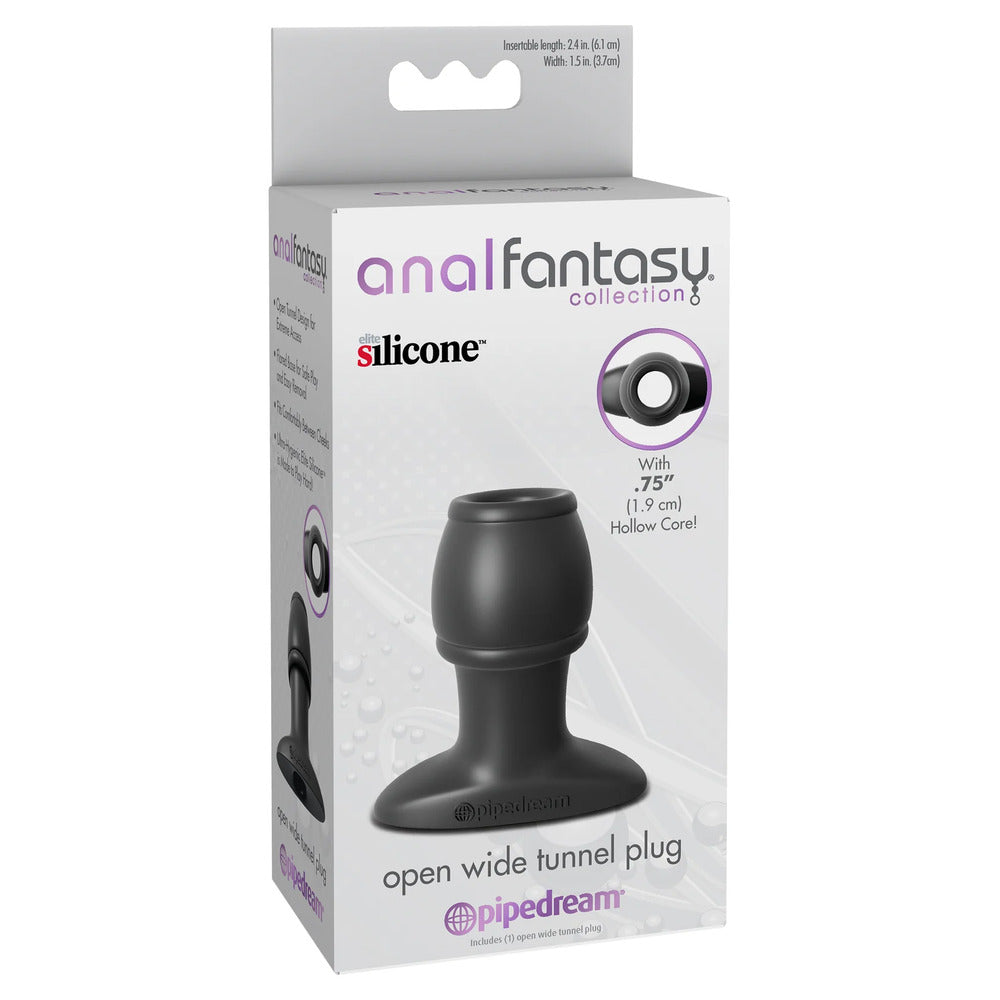 Anal Fantasy Open Wide Black Tunnel Plug|Set View|"complete tunnel set-set view"|