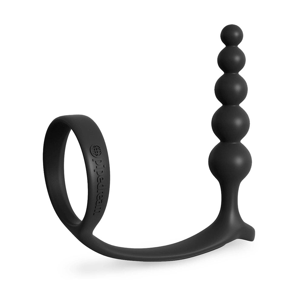 Anal Fantasy Collection Assgasm Cock Ring Anal Beads|Front View|"dual function beads-front view"|