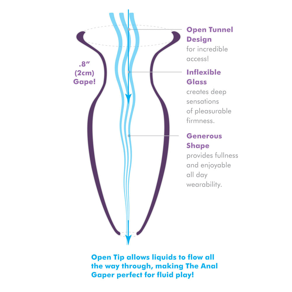 Anal Fantasy Beginners Glass Anal Gaper|Side View|"beginner gaper design-side view"|