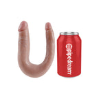 King Cock Small Double Trouble Flesh|Side View|"texture detail - side view"