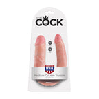 King Cock Medium Double Trouble Flesh Dildo|Detail View|"surface detail - detail view"