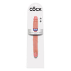King Cock 12 Inch Slim Double Dildo Flesh|Detail View|"surface detail - detail view"