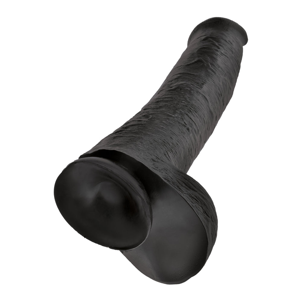 King Cock 15 Inch Cock with Balls Black|Back View|"black cock balls - back view"