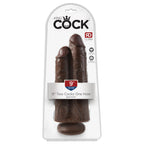King Cock Two Cocks One Hole 9 Inch Brown Dildo|Back View|"quality build - back view"