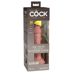 King Cock Elite 6 Inch Dual Density Dildo Caramel|Detail View|"surface detail - detail view"