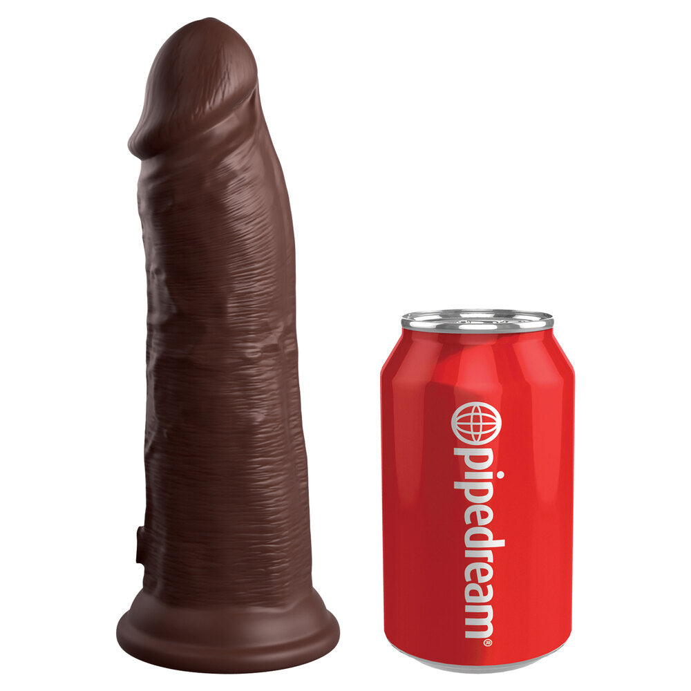 King Cock Elite 8 Inch Dual Density Cock Flesh Brown|Back View|"quality build - back view"