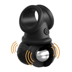 King Cock The Crown Jewels Weighted Swinging Vibrating Balls|Front View|"crown design - front view"