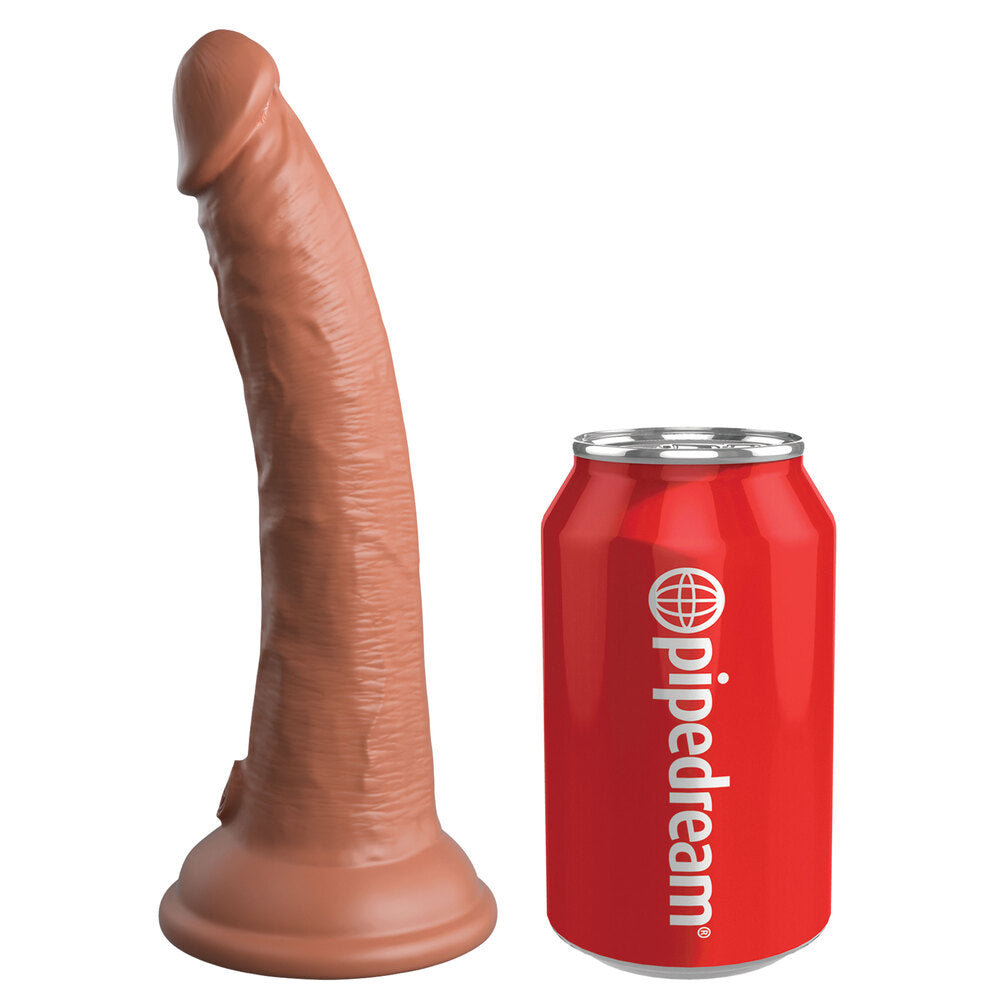 King Cock Comfy Silicone Body Dock Kit And 7 Inch Dildo|Side View|"kit detail - side view"