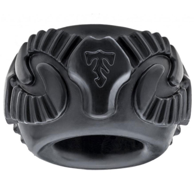 Perfect Fit Tribal Son Ram Ring 2 Pack Black|Front View|"tribal design - front view"